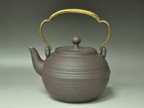 王文玉(柴燒)筋紋煮水壺