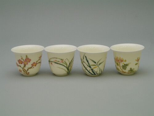 浮雕四君子杯組