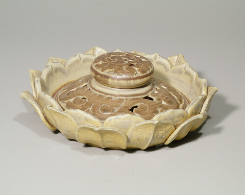 手拉蓮花盤香爐