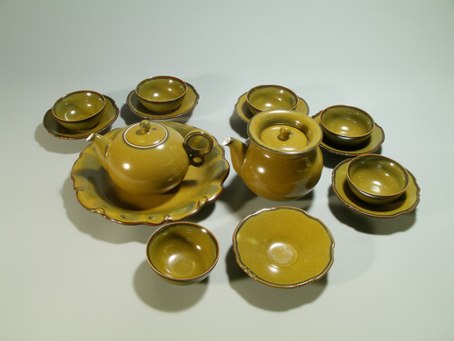 茶葉末珍珠壺組